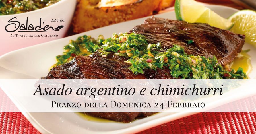 Asado argentino e chimichurri da Saladier Vinci